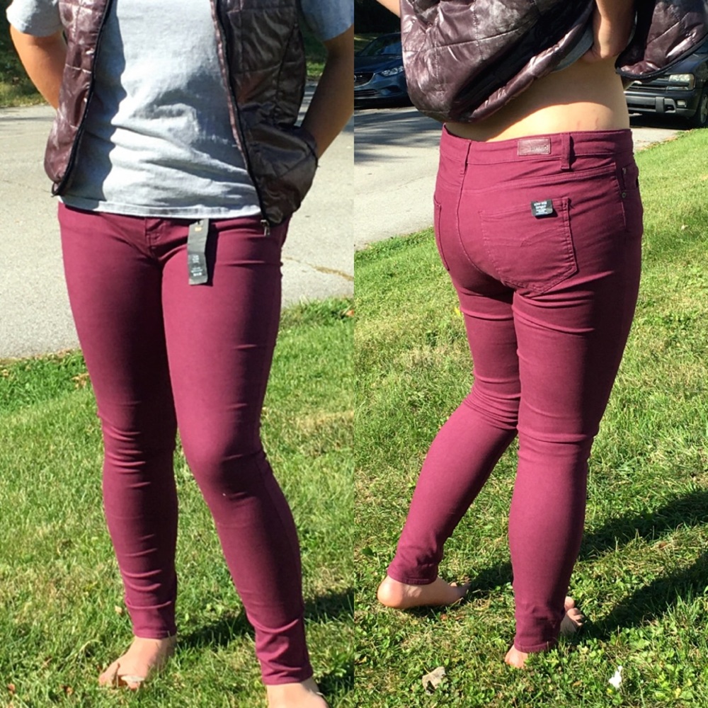 - Buffalo David Bitton Sz 32 Burgundy Jeans! NEW!